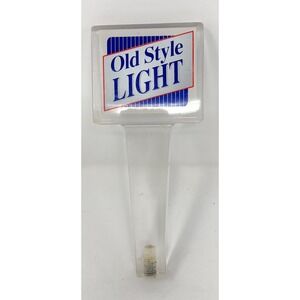 Vintage Heileman's Pure Genuine OLD STYLE Light Lucite Beer Tap Pull Handle